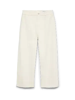 Vero Moda Wild Kayla HR 7/8 Wide Pants | White