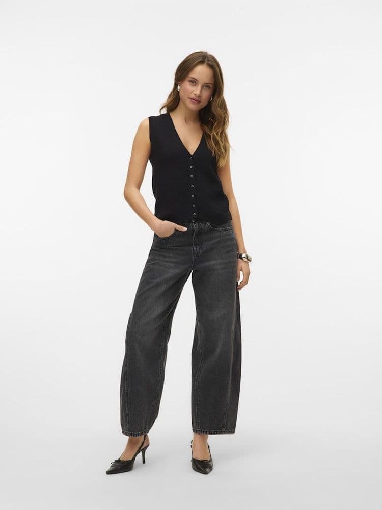 Vero Moda Zelda HR Barrel Denim Jeans Black