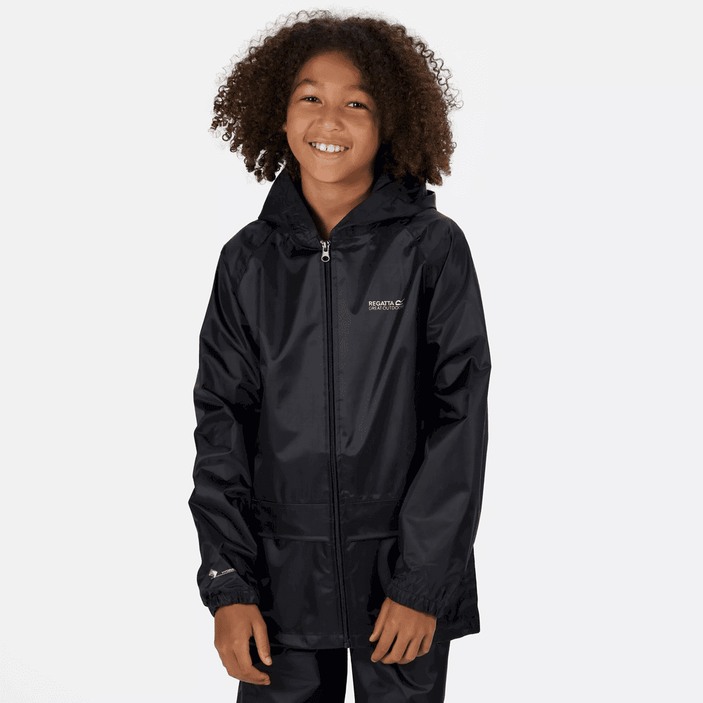 Kids navy top waterproof jacket