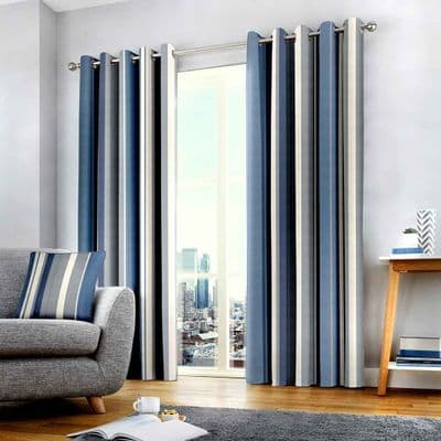 Whitford eyelet curtains Blue