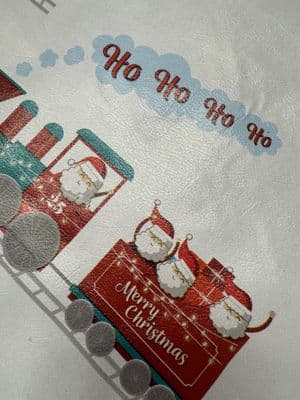 WJC Ho Ho Ho Merry Xmas Oil Cloth