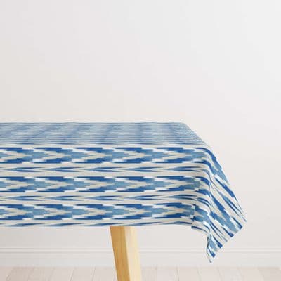 WJC Ikat Oil Cloth | Blue