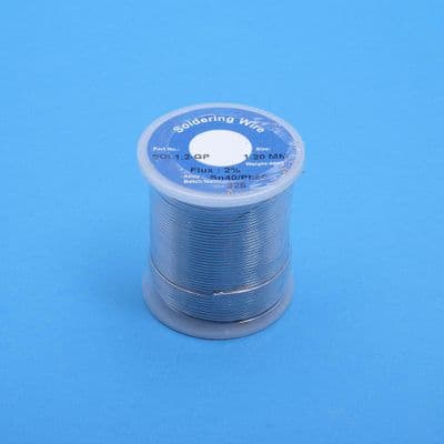 1.25mm Flux cored solder 60% lead, 40% tin. 500 gram reel. (RS7)