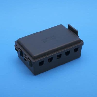 10 way weatherproof junction box with hinged lid. (CB10)