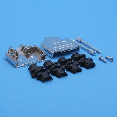 15 way D type connector metal cover (Silver) (D15MC)