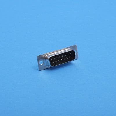 15 way D type plug connector (D15M)