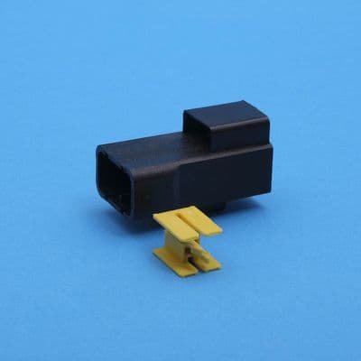 2 way 75A male unsealed connector & secondary lock. (1466)