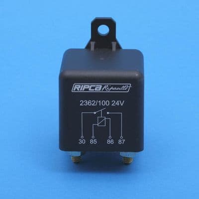 24 volt 100A Relay. M6 stud terminals. NO with bracket (72721)