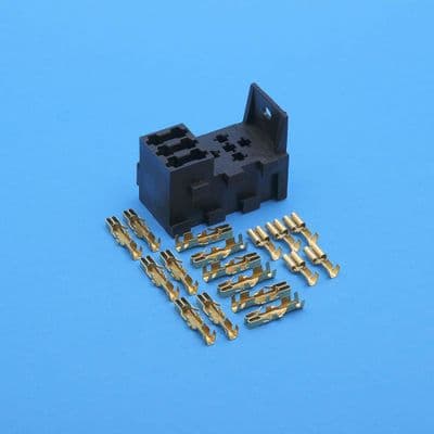 3 way interlocking fuse box plus 1 relay socket & terminals (RELF-1KIT)
