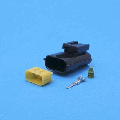 3w Econoseal connector male with terms & seals. (ESC3M)