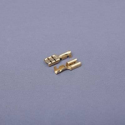 4.8 x 0.8mm brass female terminal, no latch, 0.5–1mm wire crimp (3-2926-1B/10)