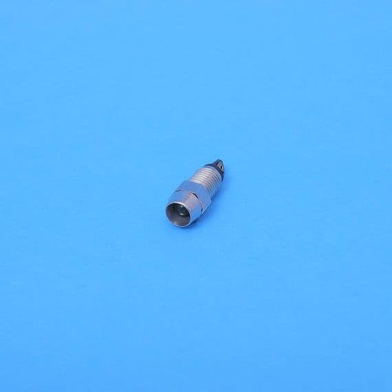5mm Green LED indicator. Recessed bright Chrome. Solder tabs (LED5GREEN)