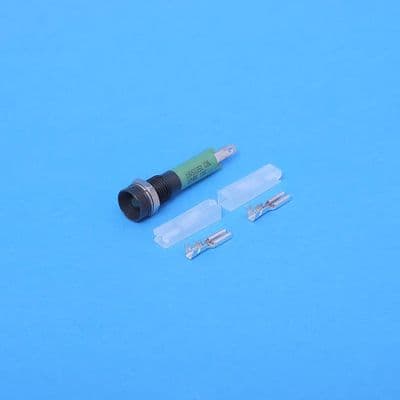 5mm LED indicator. Recessed Black Chrome. Green 12 Volt (LED5GB)