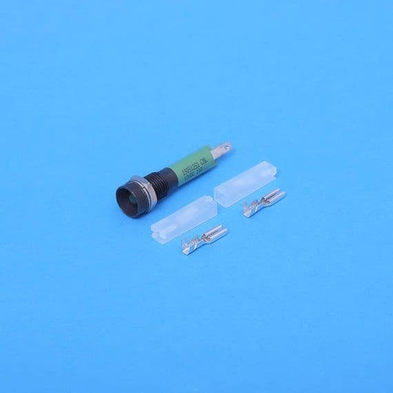 5mm LED indicator. Recessed Black Chrome. Green 12 Volt (LED5GB)