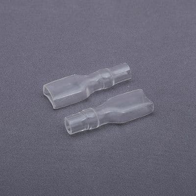 6.3 x 0.8mm blade terminal PVC cover for 1 wire. 10 pack. (RS631/10)