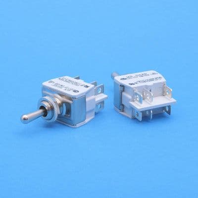 Apem DPDT mom-off-mom metal toggle switch 15A at 12v. (MTS57)