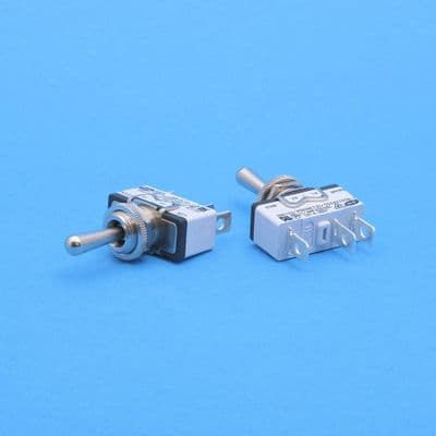 Apem SPDT on-off-on metal toggle switch 15A at 12v. (MTS53)