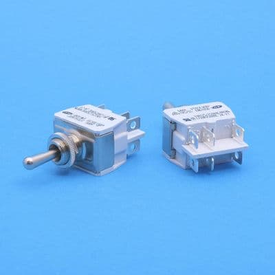 Apem SPTT on-on-on metal toggle switch 15A at 12v (MTS54)