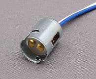 BAY15d pre-wired metal body bulb holder (0-705-03)