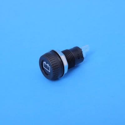 Black body warning light. Red battery symbol (60951)