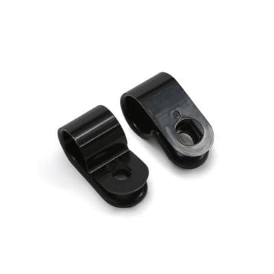 Black Nylon P clip 4.8mm. (3/16