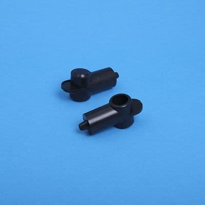 Black PVC Terminal Cover. Cap dia. 12mm  Sleeve dia. 12.7mm. (AC5B)