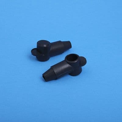 Black PVC Terminal Cover. Cap dia. 14mm  Sleeve dia. 12.7mm (AC7B)
