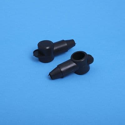 Black PVC Terminal Cover. Cap dia. 16mm  Sleeve dia. 12.7mm (AC8B)