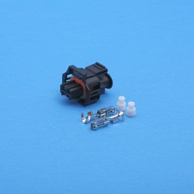 Bosch connector kit. Black. 2 way. With 2 terminals & seals (20912KIT)