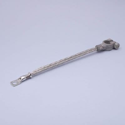 Braided 19mm cable. 8mm ring & batt terms 225mm long (BS501)