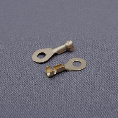 Brass ring terminal with 4mm hole. 10 pack. (BRT4-1/10)