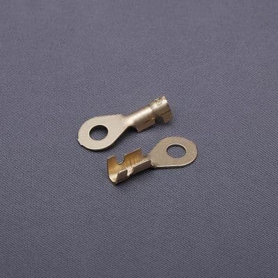 Brass ring terminal with 4mm hole. 10 pack. (BRT4/10)