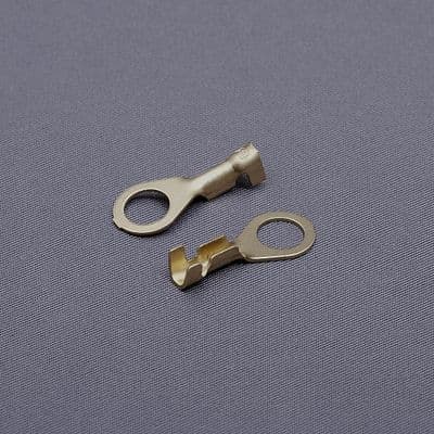 Brass ring terminal with 6mm hole. 10 pack. (BRT6-1/10) (2)
