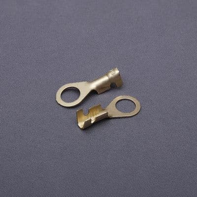 Brass ring terminal with 6mm hole. 10 pack. (BRT6/10)