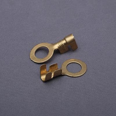 Brass ring terminal with 8mm hole. 10 pack. (BRT8/10)