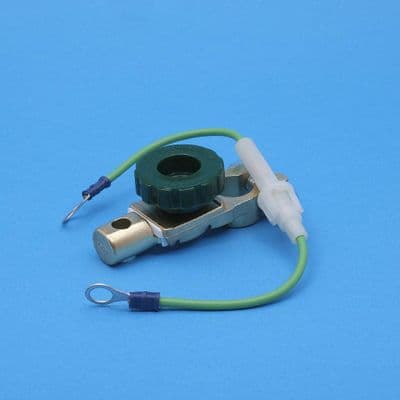 Disconnect battery terminal with bypass (Neg). Green wheel (BT215)