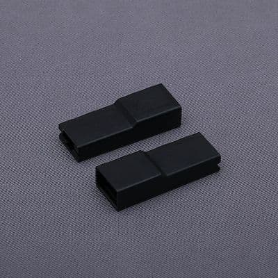 Hard plastic 6.3mm female blade terminal cover. Black (RS63004B/10)