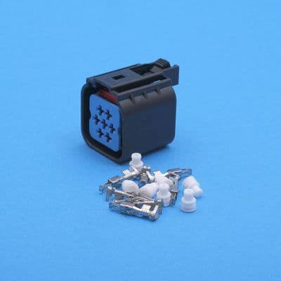 Headlight connector. 7 way connector with terminals & seals (4571)