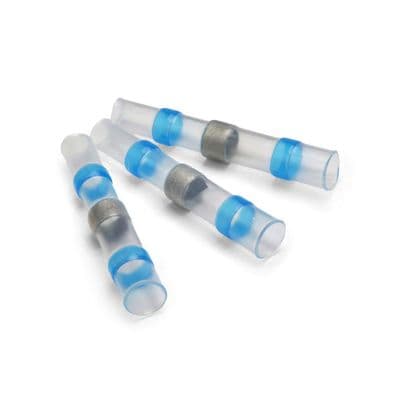 Heatshrink solder connector. Blue. For 1.5 - 2.5mm cables. (T1702)