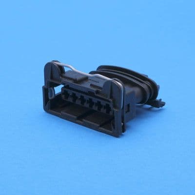 J.P.T. Female connector. Black. 6 way. (10657)