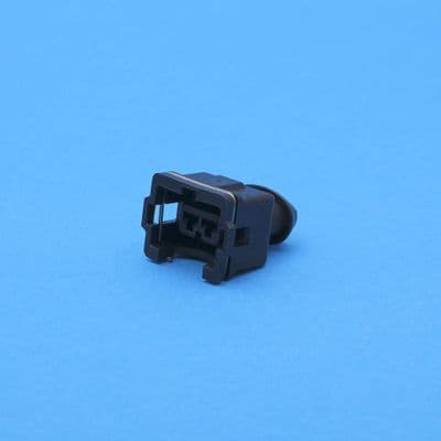 J.T. Female connector. No release clip. Black. 2 way. (20900-1)