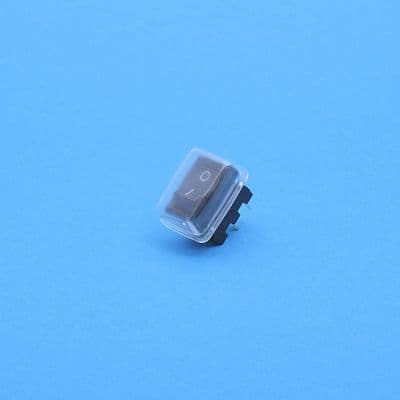 Mini rocker switch with PVC cover. On/off 10A at 12v DC. (RKS11)