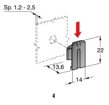 MTA 0300395 6.5mm panel hole clip.