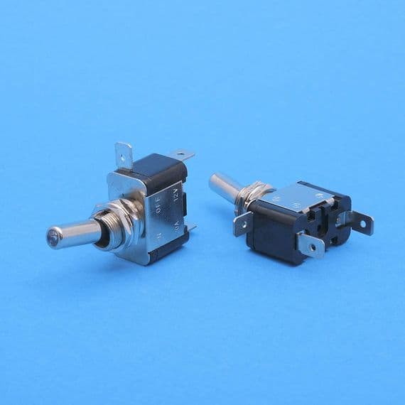 On/off single pole switch. Blue LED ind in the toggle end (E894U)