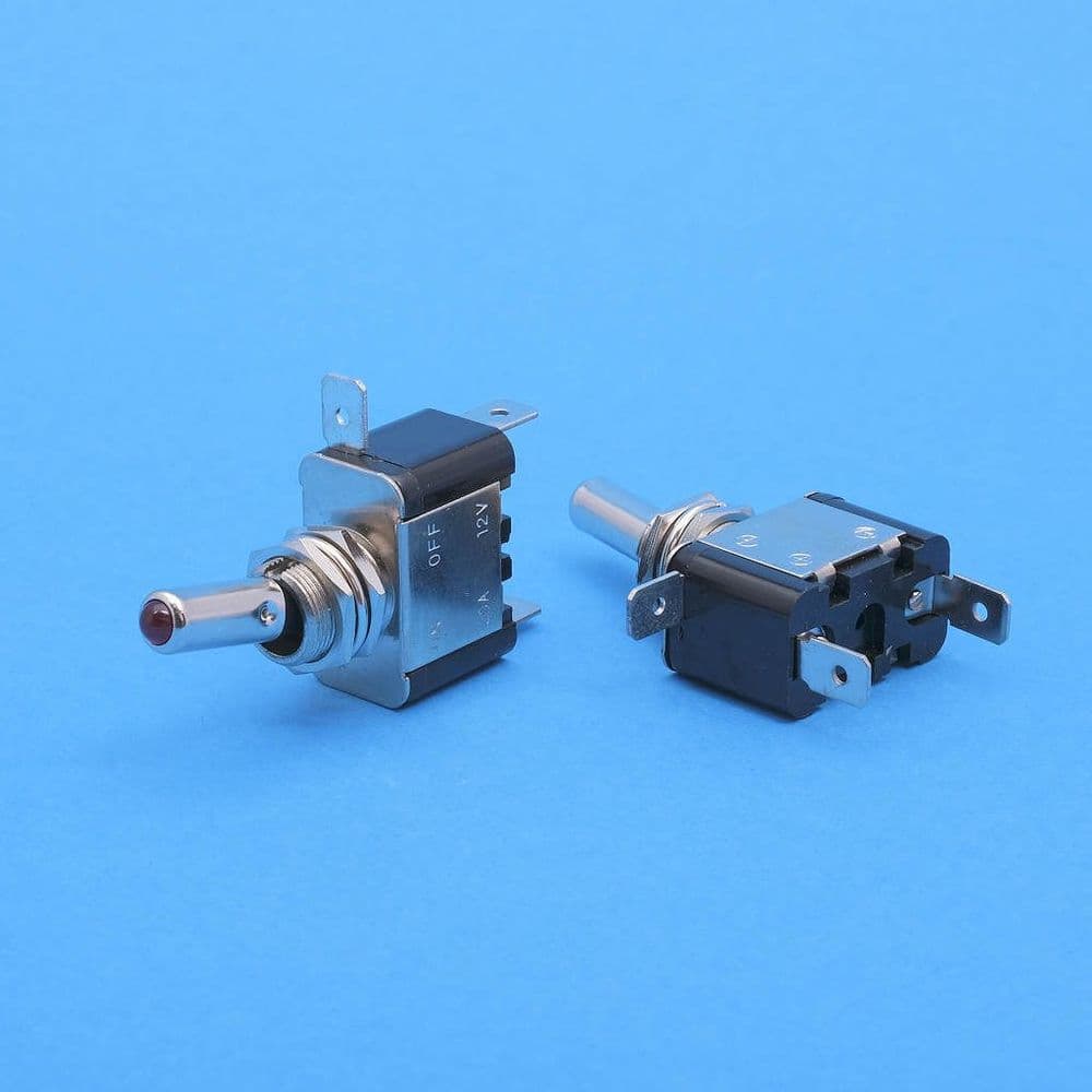 On/off single pole switch Red LED ind in the toggle end E894R