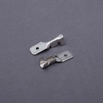 Plated 6.3 x 0.8mm male blade terminal for 0.5-2mm wire (30-291/10)