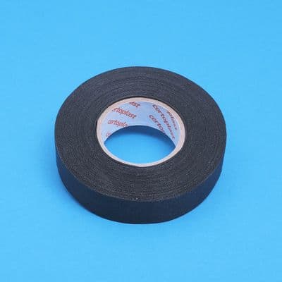 Polyester cloth tape, 19mm x 25mtrs black. 0.17mm thick. (CT514)