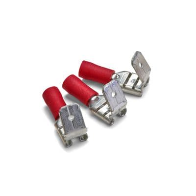 Red pre insulated piggy back blade terminal 6.3mm. (T601)