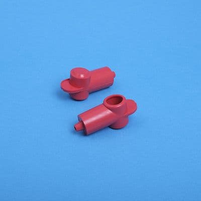 Red PVC Terminal Cover. Cap dia. 12mm  Sleeve dia. 12.7mm. (AC5R)