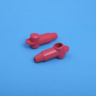 Red PVC Terminal Cover. Cap dia. 12mm  Sleeve dia. 12.7mm. (AC6R)